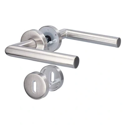 Image of Alpertec 88020500 Moskau II Stainless Steel Door Handle with Rosette Ø 52mm
