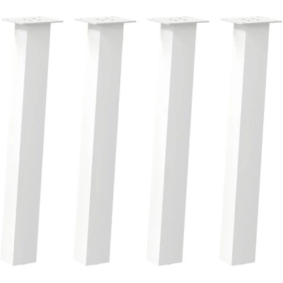 Image of vidaXL Console Table Legs 4 pcs White 72 cm Steel