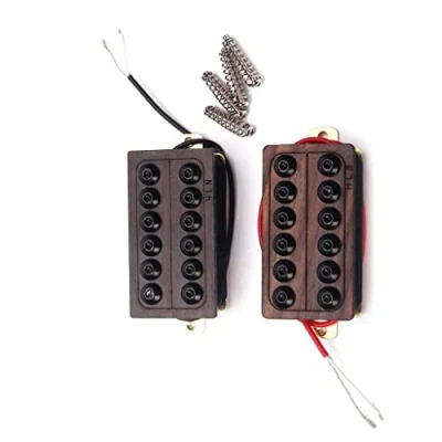 Image of Alnicov 2Pcs Rosewood Electric Guitar Humbucker Pickups Double Coil Bridge Neck Set