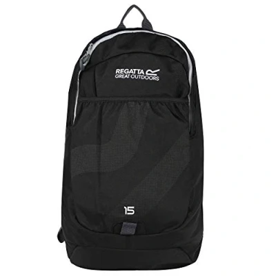 Image of Regatta Bedabase II Hardwearing Comfort Strap Backpack Black/LIght Steel, 15 Litre