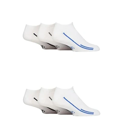 Image of Mens 6 Pair SOCKSHOP Performance Sport Cushioned Trainer Socks White 7 11