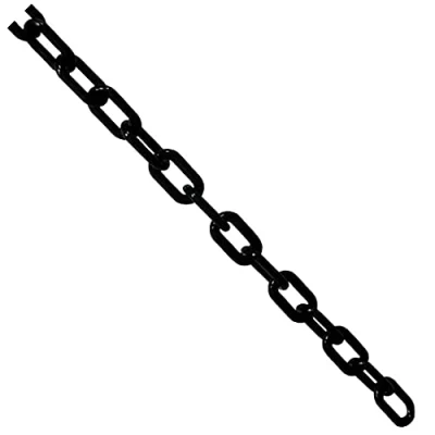 Image of 25m x 6mm Plastic Barrier Chain Link Safety Decorative Garden Fence Black
