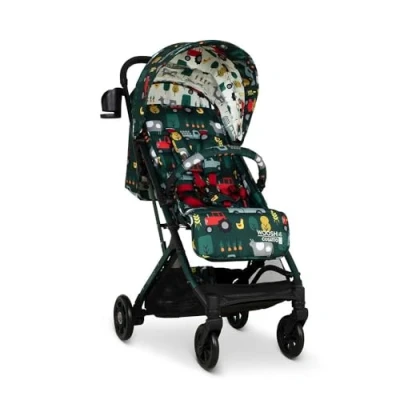 Image of COSATTO Woosh 4 Pushchair Lightweight Stroller Birth to 25kg One Hand Easy Fold, Compact, Telescopic Handle, Extra Large Shopping Basket, Cup Holder, Bumper Bar &amp; Raincover (Old Macdonald)