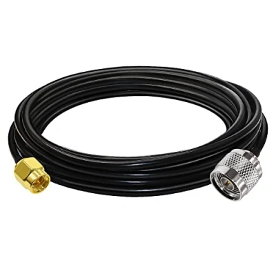 Image of TUOLNK SMA Male to N RF Coaxial Coax Cable RG58 Antenna Pigtail type Extension for Wi Fi Radios/GPS Antenna/RF device 16.4ft(5M)