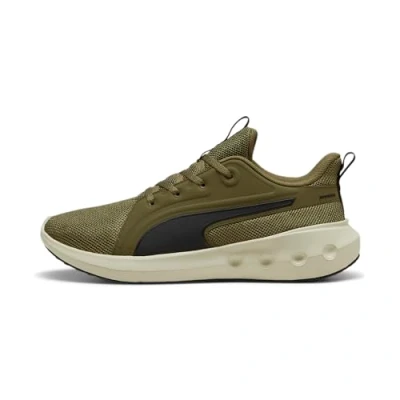 Image of Puma Softride Carson Unisex Neutral running shoes, Size: 7, Olive/black/desert dust Textile/synthetics