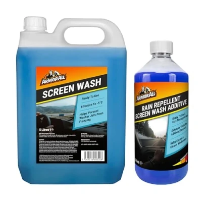 Image of Armor All Rain Repellent Screen Wash Additive, 500ml with 5L Winter Screenwash