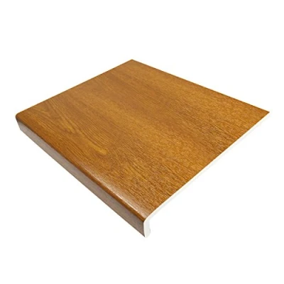 Image of 250mm Golden Oak UPVC Window Board/Cill Cover 1.25m Long 9mm Thick Plastic Sill Capping