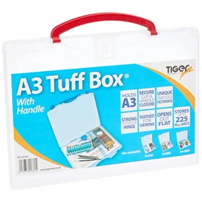 Image of Tiger 301361 A3 Tuff Box, Assorted handle, White