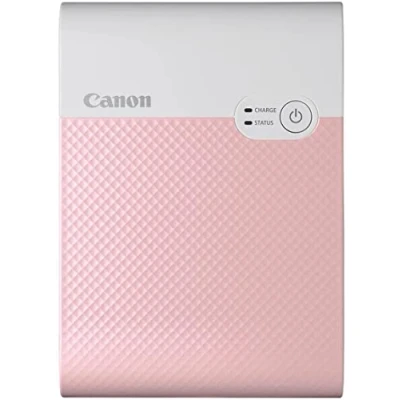 Image of Canon SELPHY SQUARE QX10 Portable Wi Fi Photo Printer, Creative Features for Scrapbooking, Albums, Pink