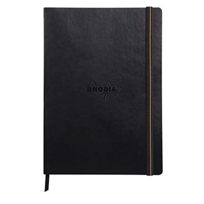 Image of RHODIA TOUCH 116115C Soft Notebook Bristol Book A4 64 pages Clairefontaine Plain White Paper 205 g/m for Precise Drawing with Pencil, Felt Pen, Liner, Pen