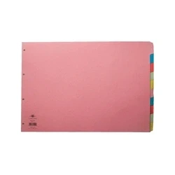 Image of Concord Subject Dividers 160gsm Oblong 10 Part A3 70499/J4
