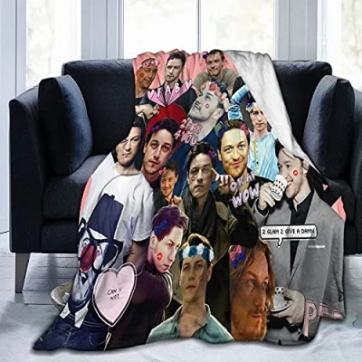 Image of Moonforever James McAvoy Throw Blanket Fleece Lightweight Soft Flannel Living Room Bedroom Sofa Quilt Blankets All Season Air Conditioning Blanket…