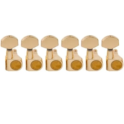 Image of Musiclily Pro 6 in Line Sealed Dual Pin Guitar Tuners Tuning Pegs Keys Machine Heads Set for Squier Strat, Gold