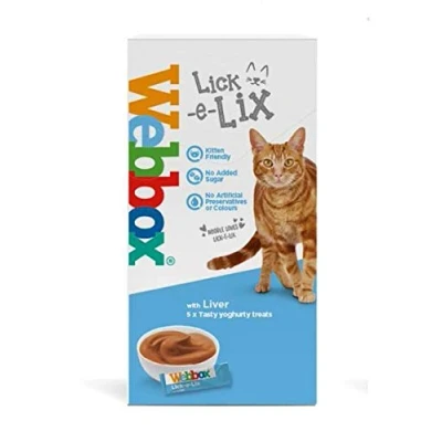 Image of Webbox Lick e Lix Unique Tasty Cat Treats Box (All Flavours) 5 7 Per Pack Liver Pack, 17