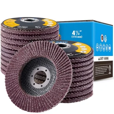 Image of SATC Flap Discs 115mm 20 Pack Grinding 40/60/80/120 Grit for Angle Grinder to Sanding Metal Wood