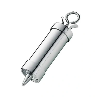 Image of Küchenprofi 0805602800 Piping Syringe Professional 24 cm with 7 Nozzles Stainless Steel Bayonet Closure 200 ml Capacity, Silver