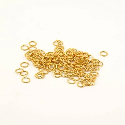 Image of Vaessen Creative Alu Deco jump rings 7,25mm x150 light gold,