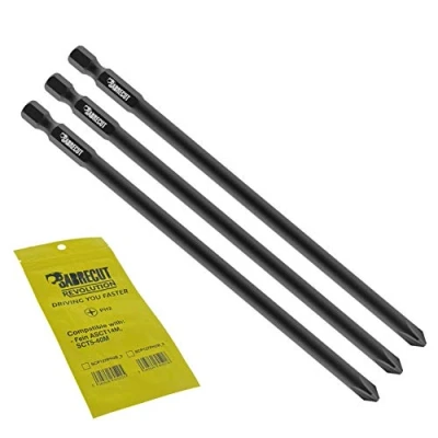 Image of 3 x SabreCut SC127PH2B_3 127mm PH2 Compatible with Fein ASCT14M ASCT18M SCT5 40M 60503306008 Autofeed Collated Drywall Screwdriver Gun Bit Single Ended Phillips No.2 Heavy Duty