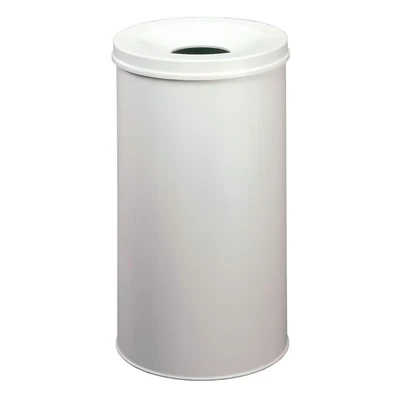 Image of Durable Self Extinguishing Metal Waste Bin Black 60 Litre Capacity Stylish and Modern Finish for Complete Safety In The Office, Warehouse, School, etc.
