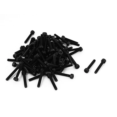 Image of Sourcingmap M3x20mm Screw Cap Point Hex Socket Screws Bolts 100Pcs