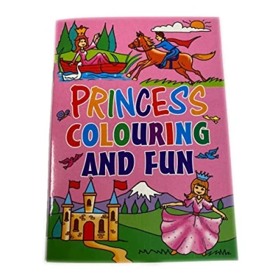 Image of WF Graham 12 x Mini Princess Colouring Activity Books Girls A6 Party Bag Fillers