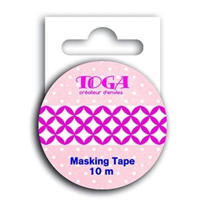 Image of Toga MT36 Washi Masking Tape Fuchsia/White 5.5 x 7 1.5 cm