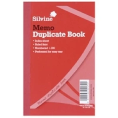 Image of Silvine SV42470 6mm x 4mm Dup Book Memo