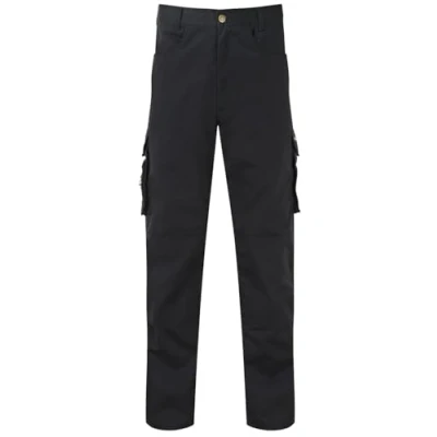 Image of TuffStuff Pro Work Regular Trousers 40 Waist Black Cargo For Men Triple Stitched Seams Features Knee Pad Pockets Mens 40/30