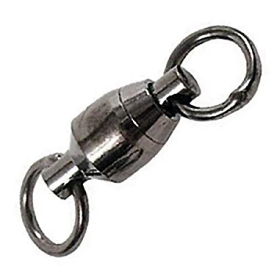 Image of Spro Ball Bearing Swivel with Split Ring Pack of 3 (Black, Size 5)