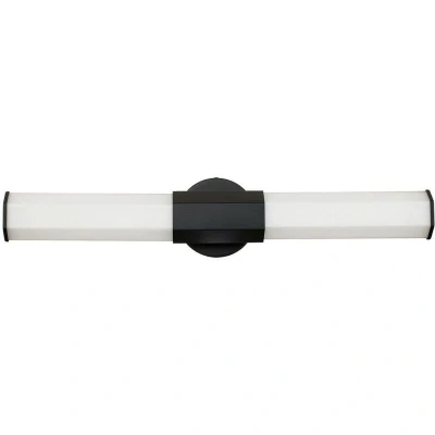 Image of Hinkley Facet Integrated LED Bathroom Wall Lamp Matte Black, 3000K, IP44