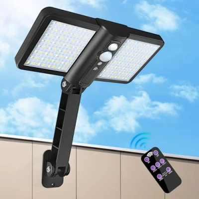 Image of Daixilan Solar Lights Outdoor, 128 Led Super Bright Lamp, Wireless Waterproof Flood Light, Security Motion Sensor Wall Light for Deck, Fence, Patio, Front Door, Garden, Yard, Shed, Path