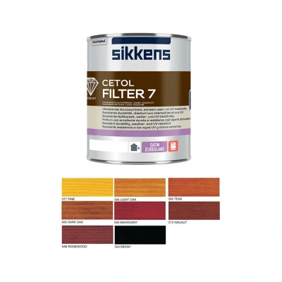 Image of Sikkens Cetol Filter 7 Plus Translucent Woodstain Teak 1 litre