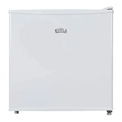 Image of Kuhla Mini Freezer 31 Litre Capacity White Freestanding Table Top Small with Adjustable Feet, Removable Shelf &amp; Reversible Door KTTFZ0E5W