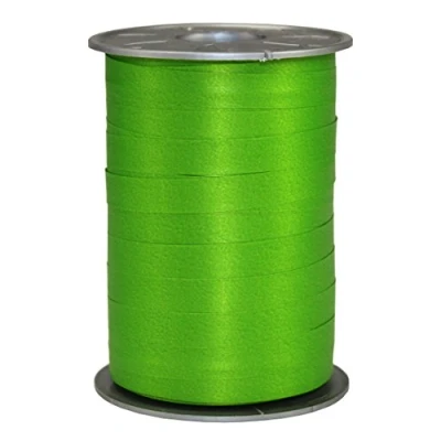 Image of C.E Pattberg Gift Ribbon apple green Matt, 200 m In Paperlook For Wrapping Gifts, 10 mm Width, Create Beautiful Floral And Baby Shower Decorations, Pastel Balloon Ribbons Every Occasion