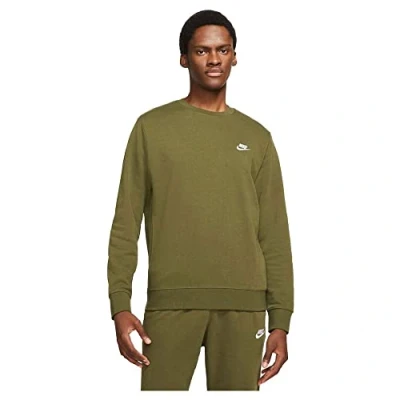 Image of Nike BV2666 M NSW CLUB CRW FT Sweatshirt mens rough green/white S