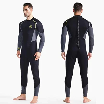 Image of ZCCO Men&#039;s Wetsuit Ultra Stretch 1.5mm Neoprene Suit with Back Zip, Full Body One Piece Diving for Snorkeling, Scuba Diving, Swimming and Surfing(Black 1.5mm, S)
