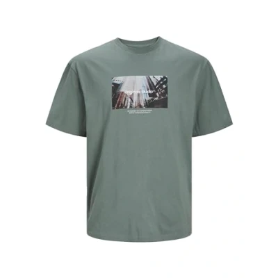 Image of JACK &amp; JONES Men&#039;s Jorvesterbro Picture Tee Ss Crew Neck Ln T Shirt, Laurel Wreath, XL