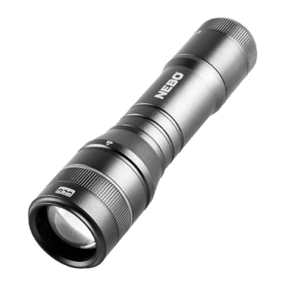Image of NEBO Newton 500 Lumens Black LED Waterproof Flashlight AA Battery Powered with Magnetic Base