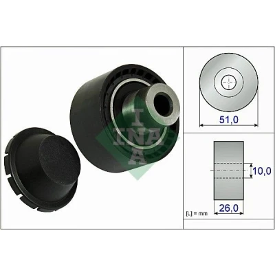 Image of 1141999, 1152360, 1222855, 1633907, 2S6119A216AA Idler Pulley INA 532 0334 10 FORD: FIESTA 5, CITROËN: Xsara Picasso, Berlingo / First I