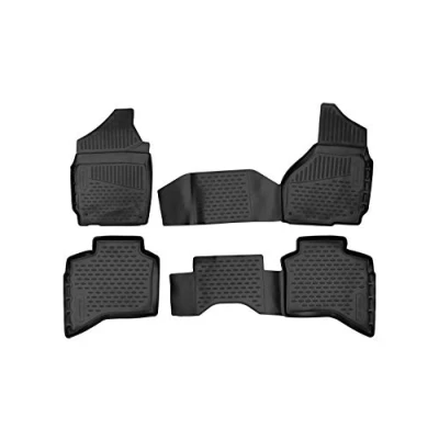 Image of Element EXP.ELEMENT3D01911210 3D Rubber Floor Mats Dodge Ram 1500 Quad Cab 2012 2018 Pick Up USA Set of 4 Black