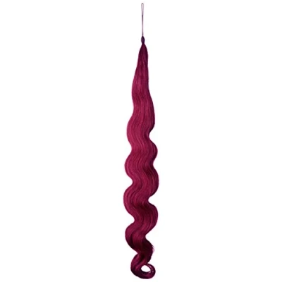 Image of Human Hair Addition Softwave 24&quot; Colour BURG Burgundy (Versatile Ponytail and Braid Switch)