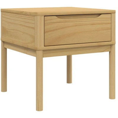 Image of vidaXL Lamp Table FLORO Wax Brown 55x55x54 cm Solid Wood Pine
