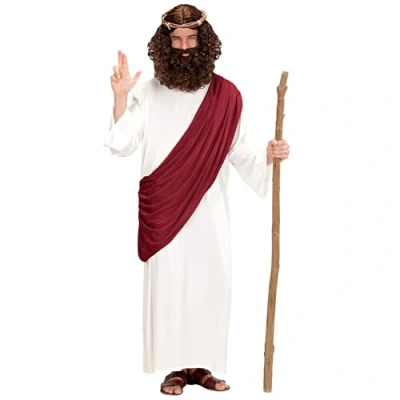Image of W WIDMANN MILANO Party Fashion Men&#039;s Messiah Costume with Headdress, Religious Parties, Easter, Bible, Living Nativity Scene, Carnival, Theme Parties