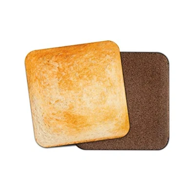 Image of 1 x Funny Toast Coaster Bread Food Breakfast Dad Brother Son Uncle Fun #14476