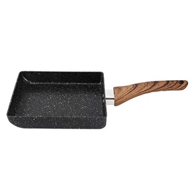 Image of Tamagoyaki Japanese Omelette Pan Egg Pan,Non Stick Roll Pan,Rectangle Frying Coating Rectangle Griddle Skillet for Stovetop and Induction