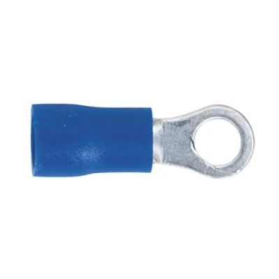 Image of Sealey Easy Entry Ring Terminal Ø4.3mm (4BA) Blue Pack of 100