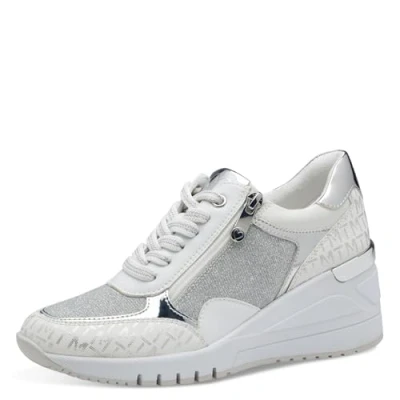Image of Marco Tozzi Trainers, Women&#039;s, Size: 8, White silver Synthetics/textile