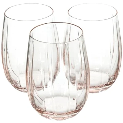 Image of Pasabahce Linka Glasses Set, Pink, 3 units