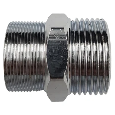 Image of 3/4&quot; Inch Male BSP x M24 Connection Nipple Reducer Union Chrome Brass