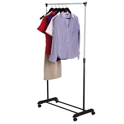 Image of Addis Stainless Steel Single Extendable Clothes Rail, Black